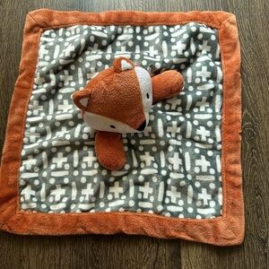 Levtex Baby Fox Lovey Security Blanket Plush Geometric Pattern Toy 11"